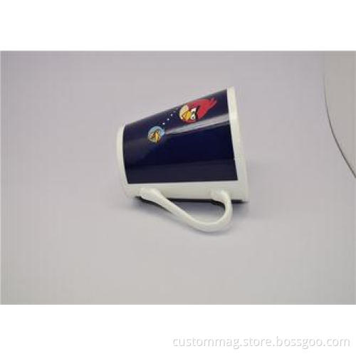 V Shaped Ceramic Porcelain Temperature Color Changing Mug H